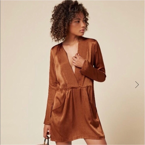 Reformation Dresses & Skirts - Reformation Hart Dress in Cognac NWT